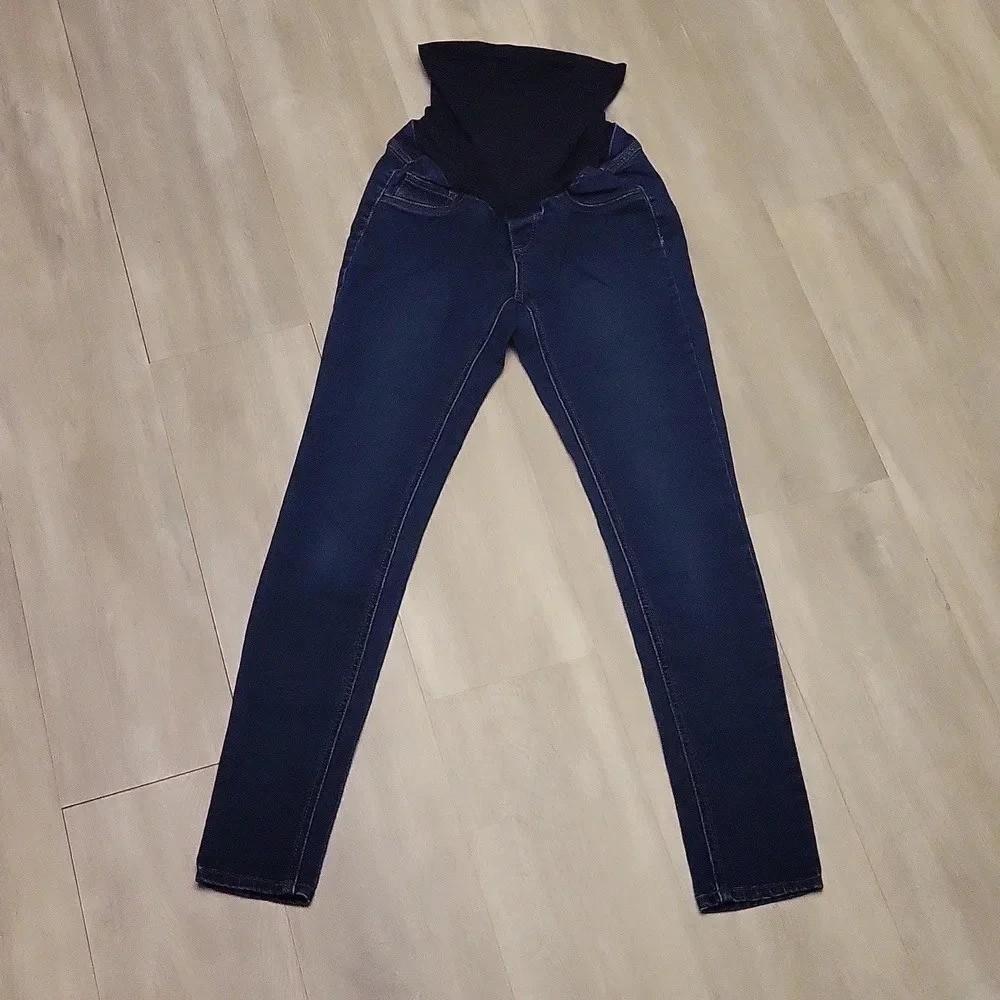 Jessica Simpson Maternity Over The Belly Dark Wash Straight Leg Jeans‎ Size XS